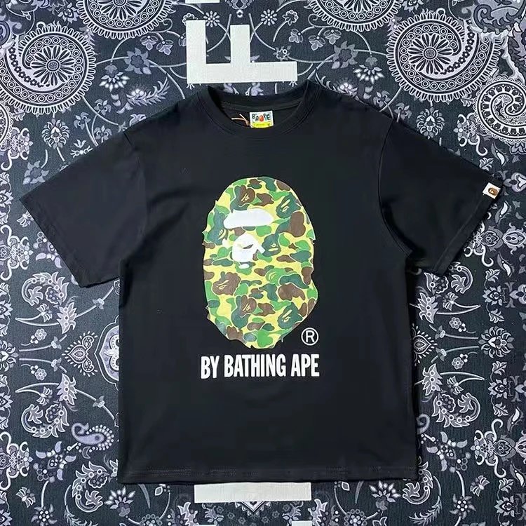 A Bathing Ape Blue Camo Bapesta Logo T-Shirt - 11
