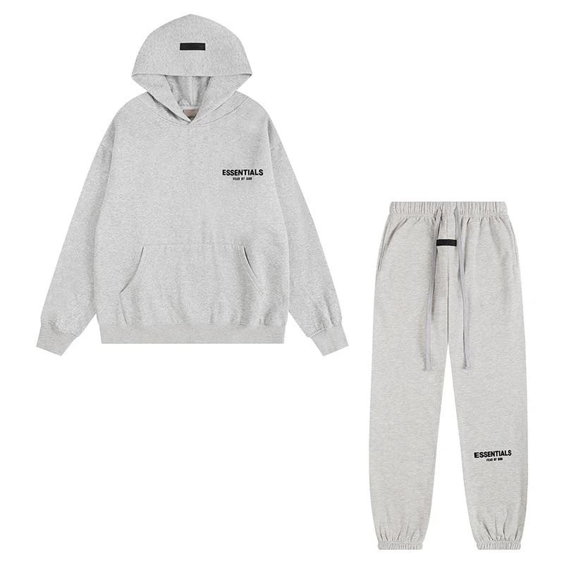 Fear of God Essentials Gray Hoodie and Sweatpants Set - 6