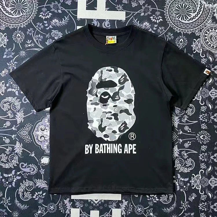 A Bathing Ape Blue Camo Bapesta Logo T-Shirt - 15