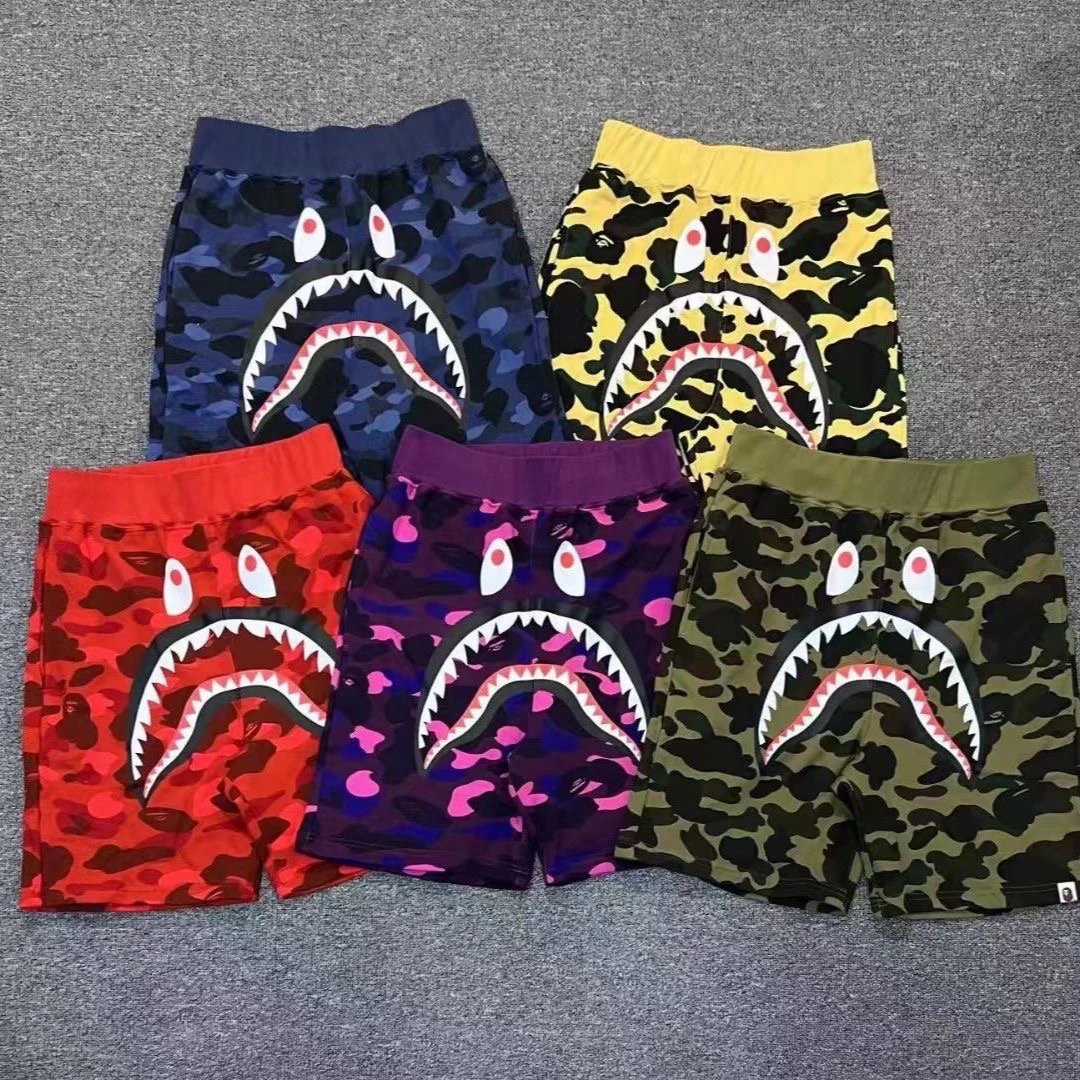 A Bathing Ape Shark Camo Blue Shorts - 8
