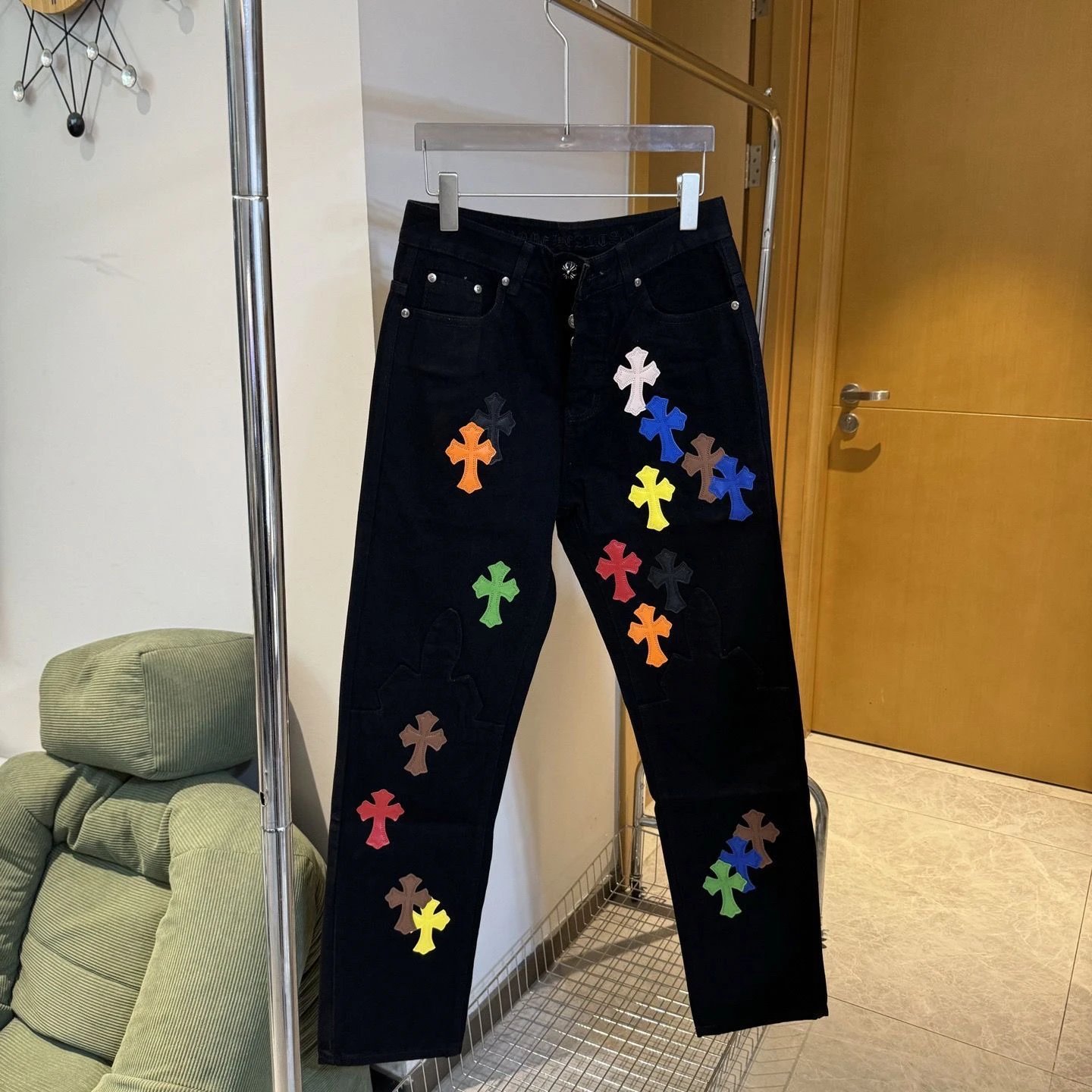 Jeans with Cross Design photo 2