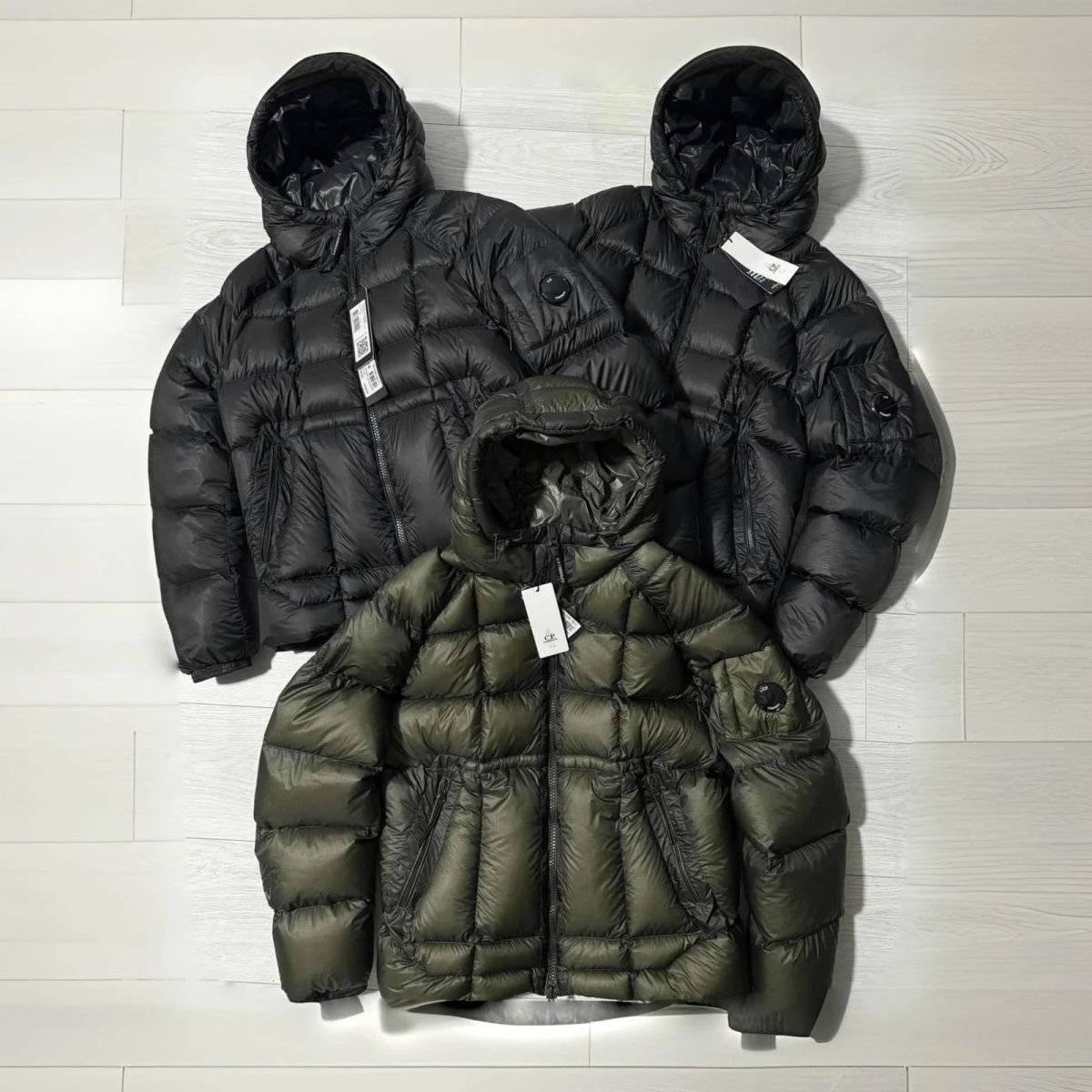 CP Company Grid Tech Down Jacket Navy Blue - 5