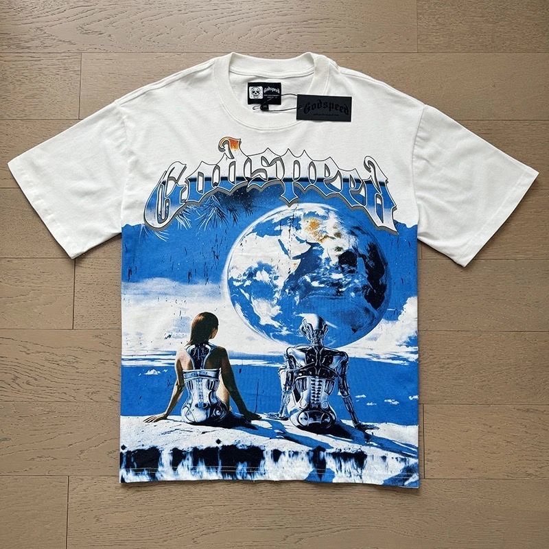 Loose Print Cotton Short Sleeve T-Shirt photo 8