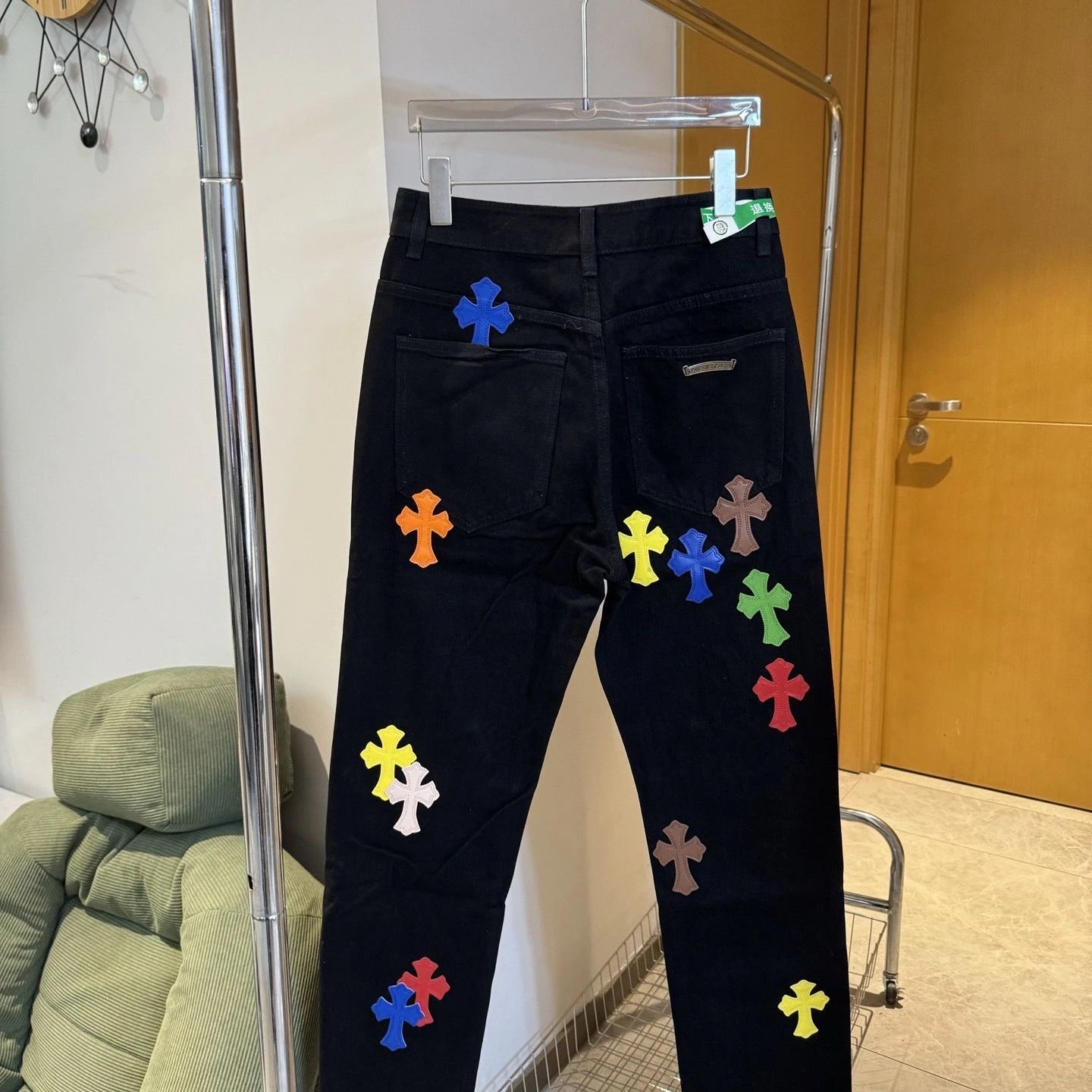 Jeans with Cross Design photo 3