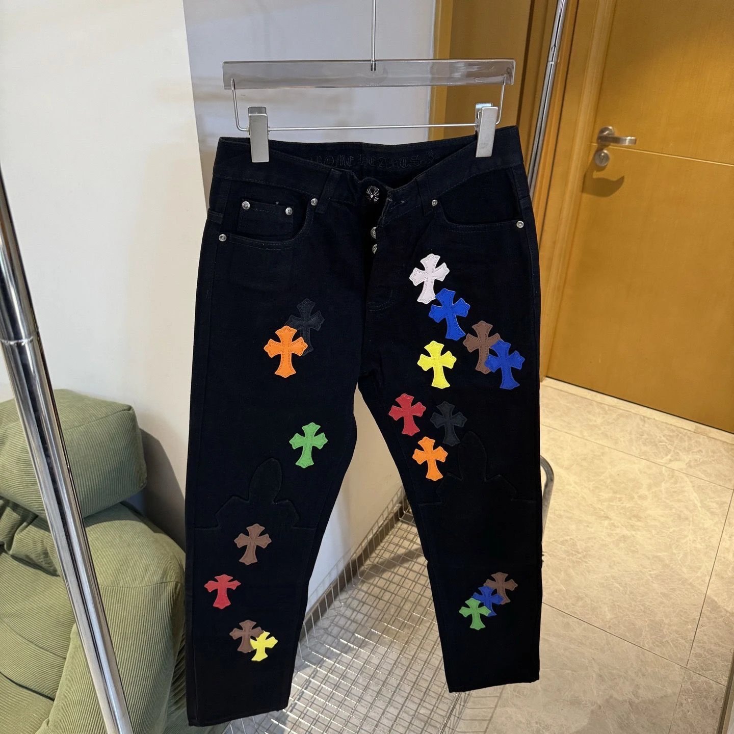 Jeans with Cross Design photo 4