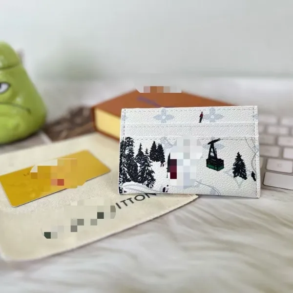 Louis Vuitton Monogram Ski Scene Card Holder White - 1