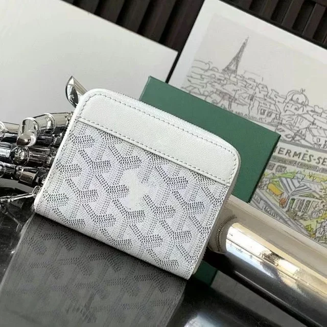 Goyard Wallets & Card Holders Zip-Around Holder with Chevron Canvas product detail image 9