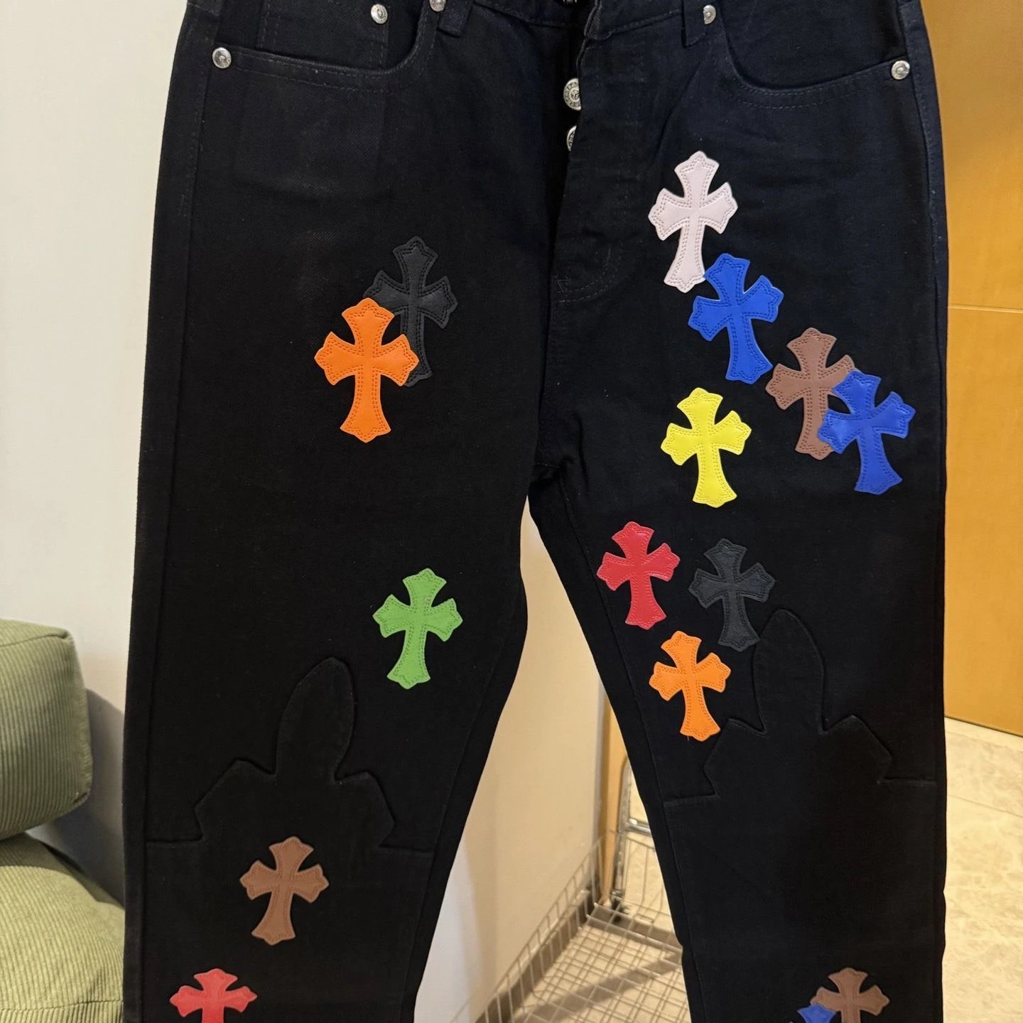 Jeans with Cross Design photo 5