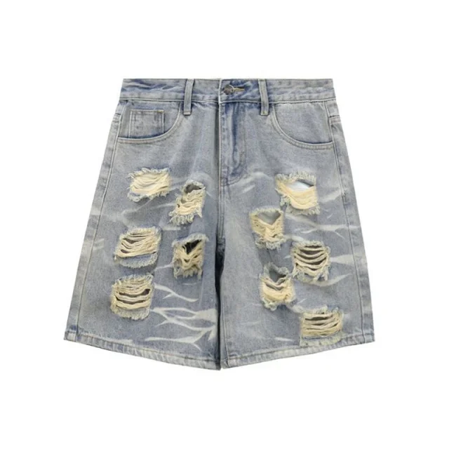 Hellstar Shorts Distressed Ripped Denim with Back Graphic product detail image 2