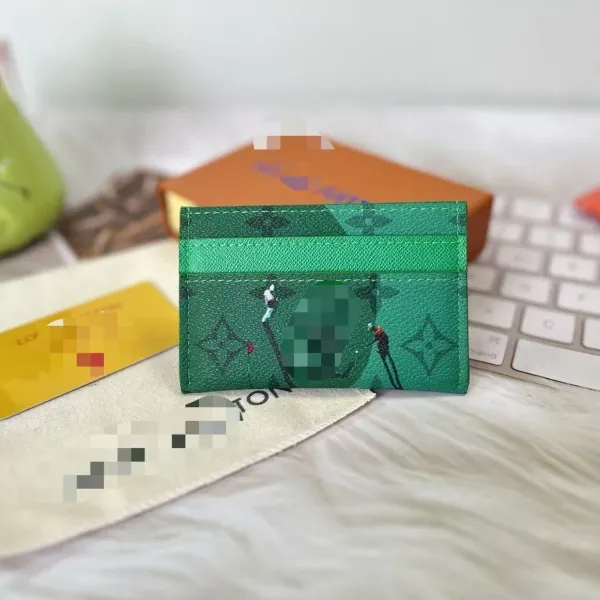 Louis Vuitton Monogram Green Canvas Card Holder - 1