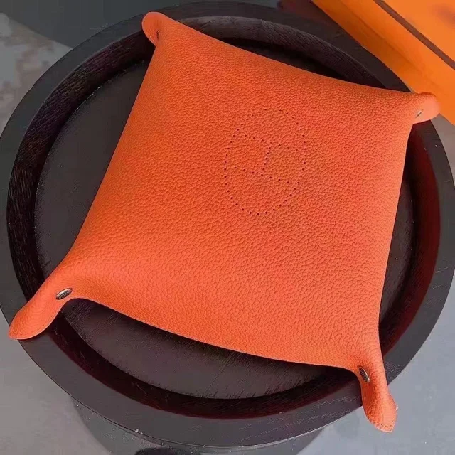 Hermès Uncategorized Snap-Corner Perforated H Leather Valet Tray product detail image 6