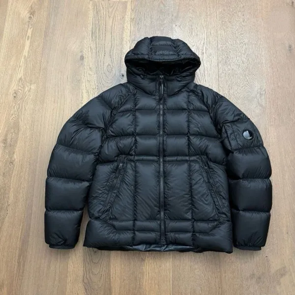 CP Company Grid Tech Down Jacket Navy Blue - 7