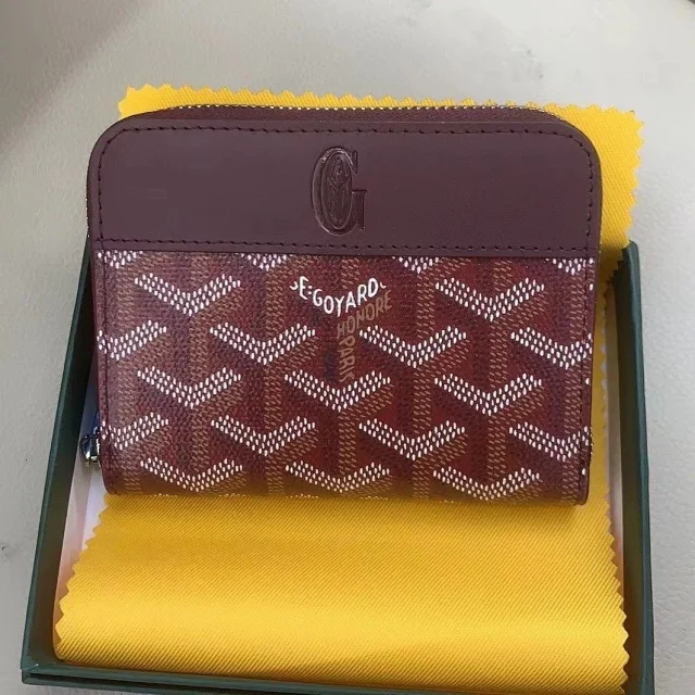 Goyard Wallets & Card Holders Zip-Around Holder with Chevron Canvas product detail image 14