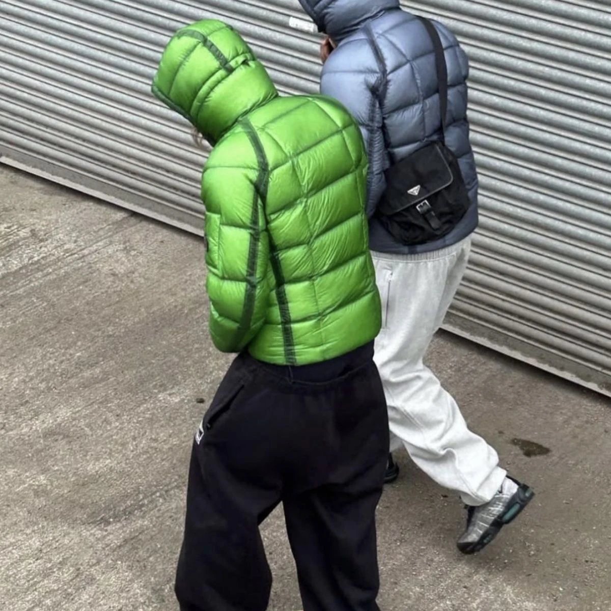 CP Company Grid Tech Down Jacket Navy Blue - 6