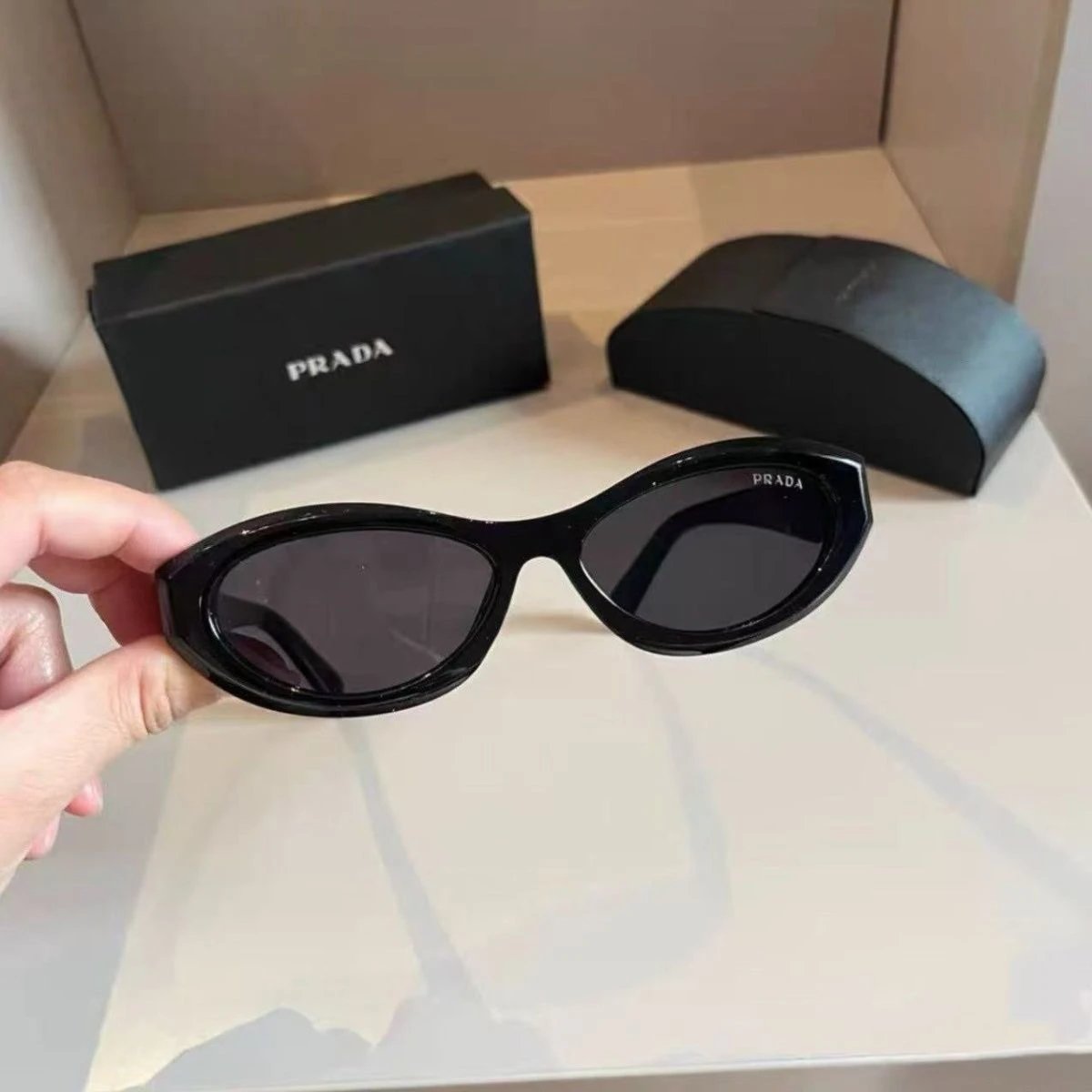 Prada Re-Nylon Oval Sunglasses Yellow - 4