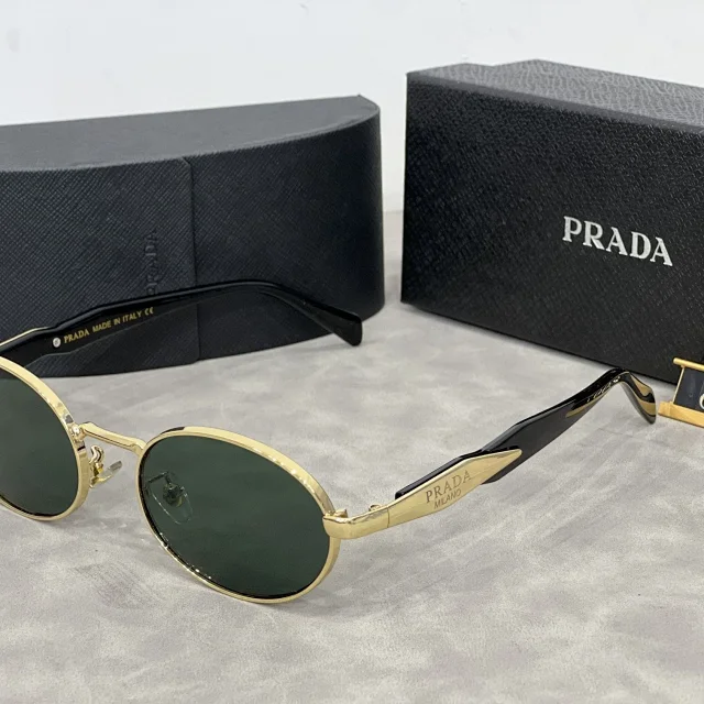 Prada Eyewear 8007 Oval Metal Frame Sunglasses product detail image 15