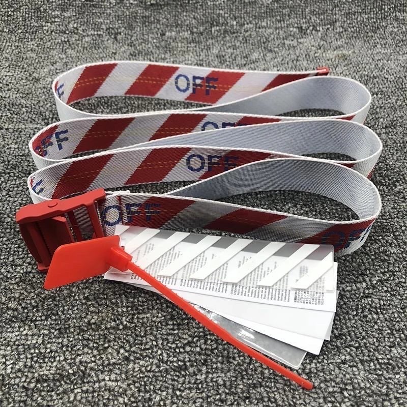 Off-White Industrial Belt Red/White Canvas Belt