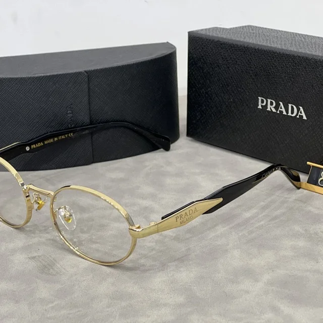 Prada Eyewear 8007 Oval Metal Frame Sunglasses product detail image 13