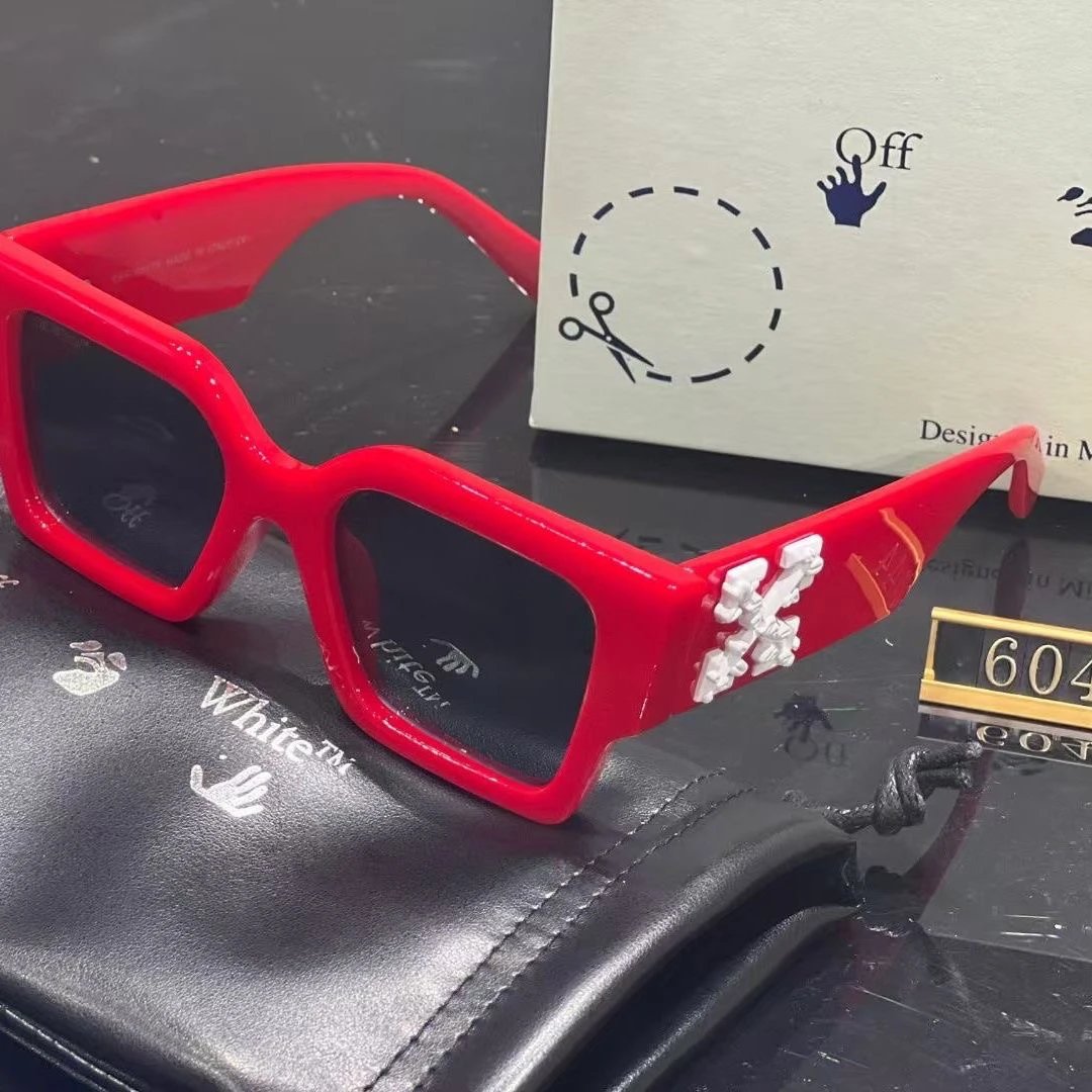 Off-White x White™ Square Frame Red Sunglasses - 6