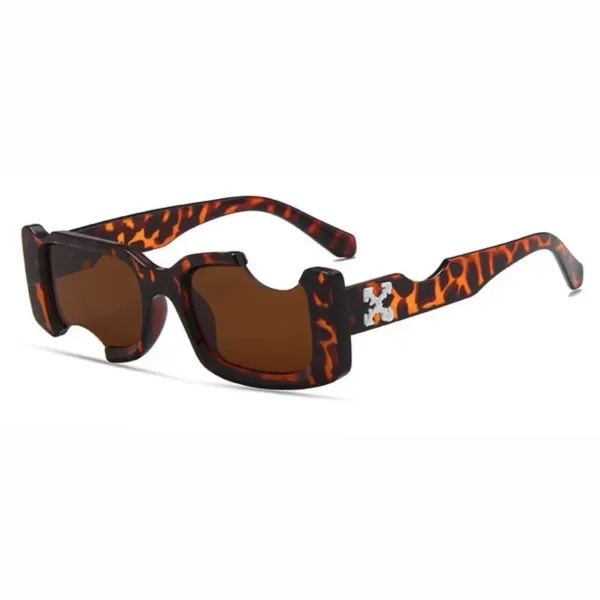 Off-White x Unknown Designer Tortoise Shell Cut-Out Sunglasses - 1