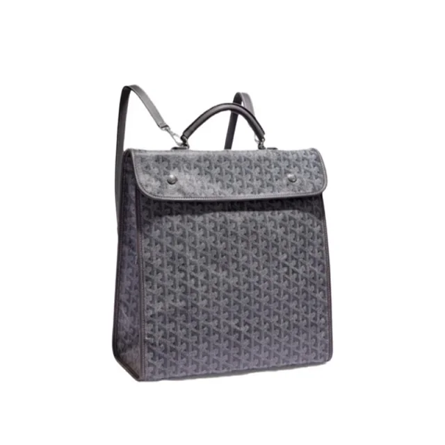 Goyard Backpacks Flap Backpack with Chevron Monogram Canvas product detail image 3