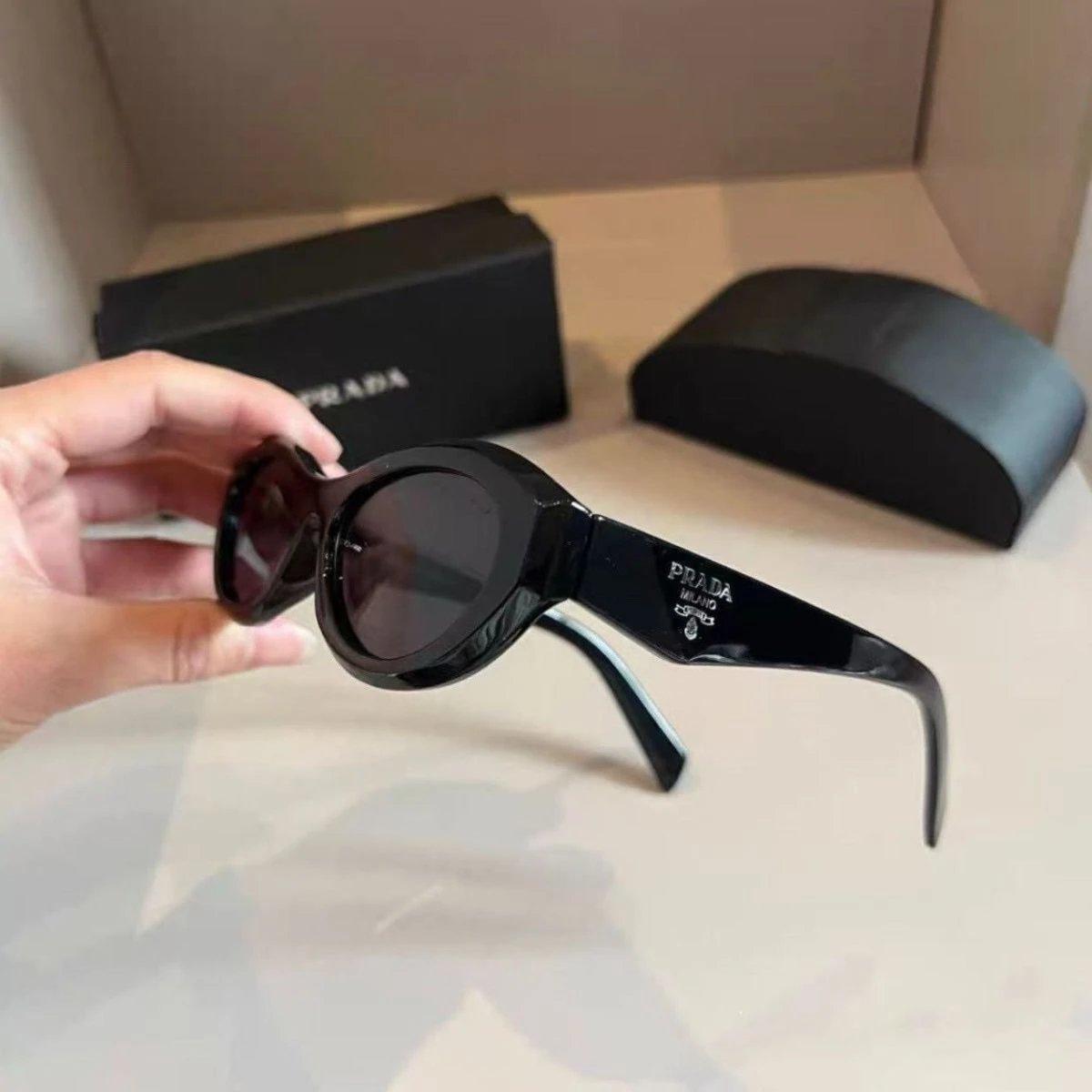 Prada Re-Nylon Oval Sunglasses Yellow - 5