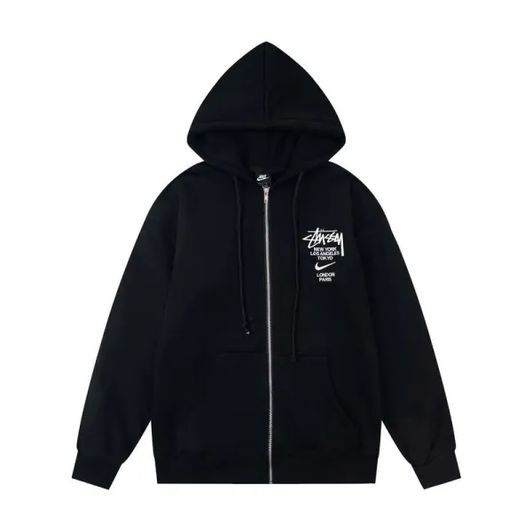 Stüssy x Nike City Series Black Full-Zip Hoodie - 1