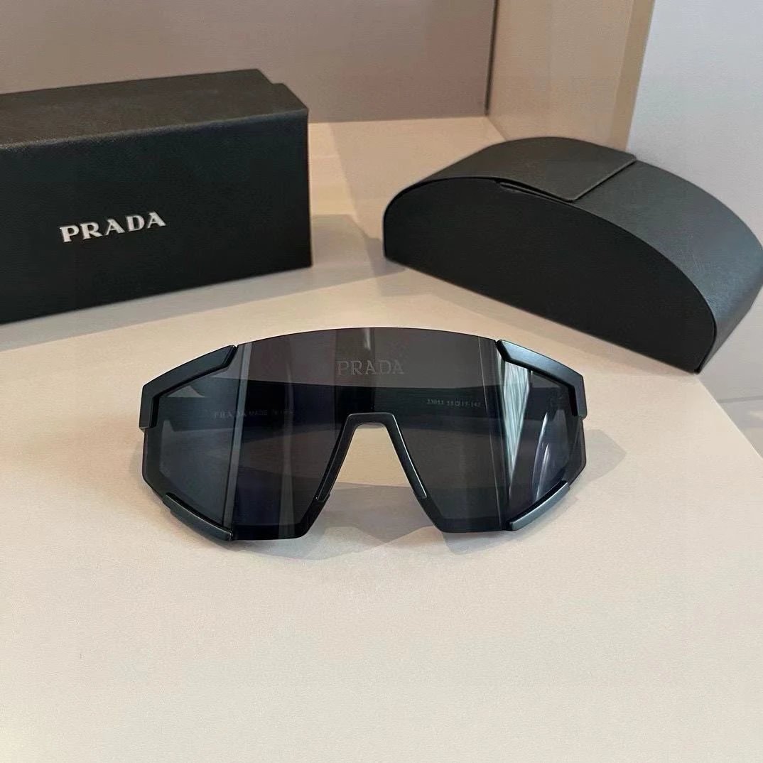 Prada Shield Sunglasses Black - 9