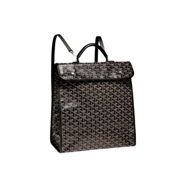 Goyard Backpacks Flap Backpack with Chevron Monogram Canvas product detail image 2