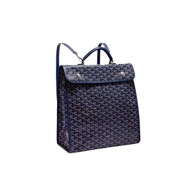 Goyard Backpacks Flap Backpack with Chevron Monogram Canvas product detail image 8