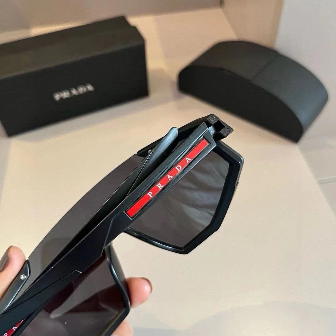 Prada Shield Sunglasses Black - 7