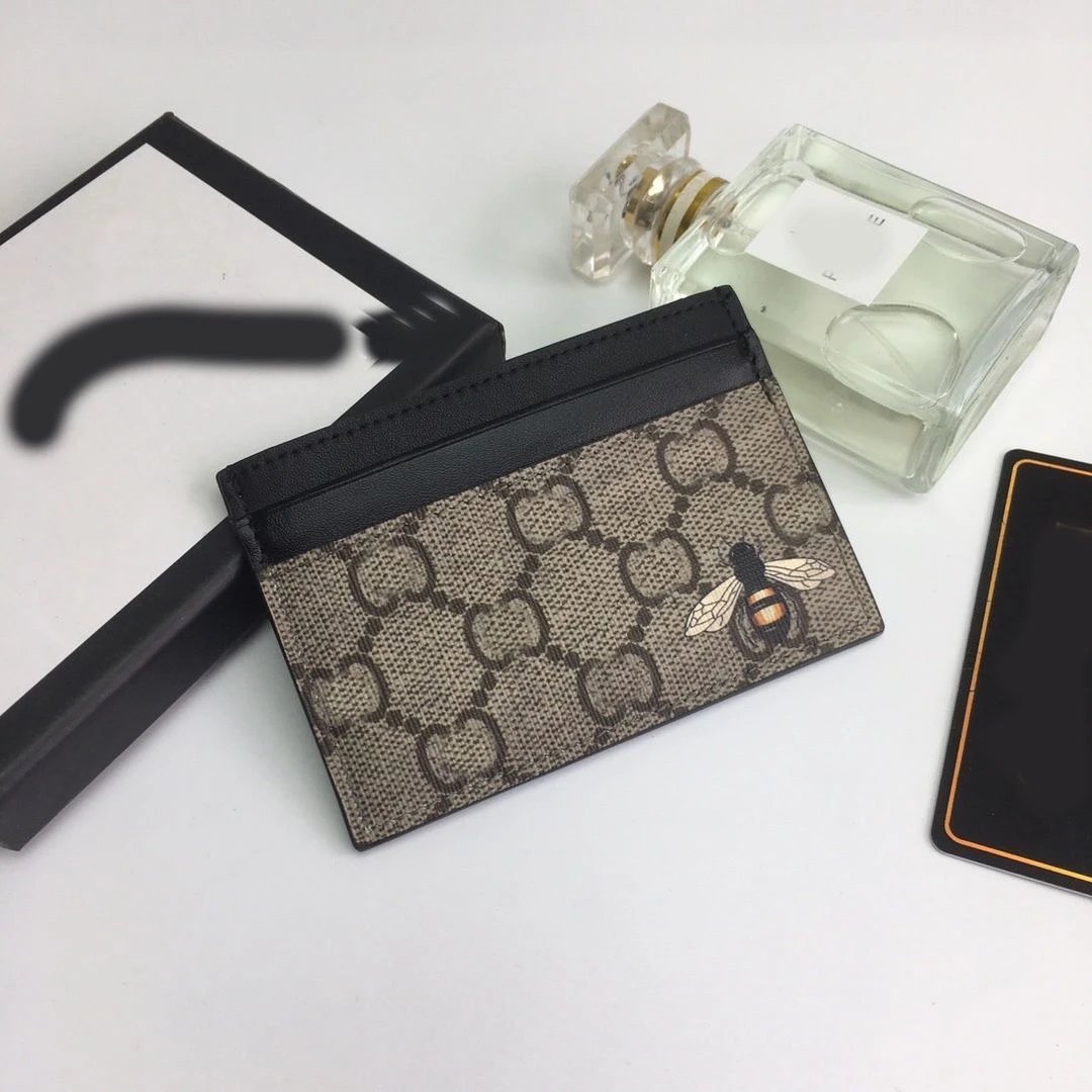 Gucci Kingsnake Print Card Holder Black Wallet - 8