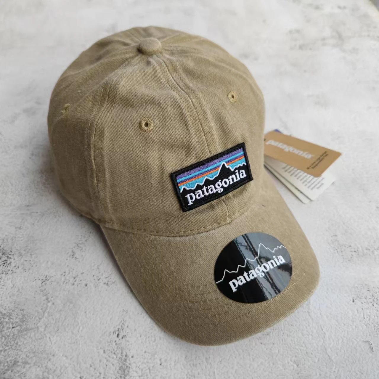 Patagonia P-6 Logo Responsibili-Tee Baseball Cap Gray/Yellow - 8