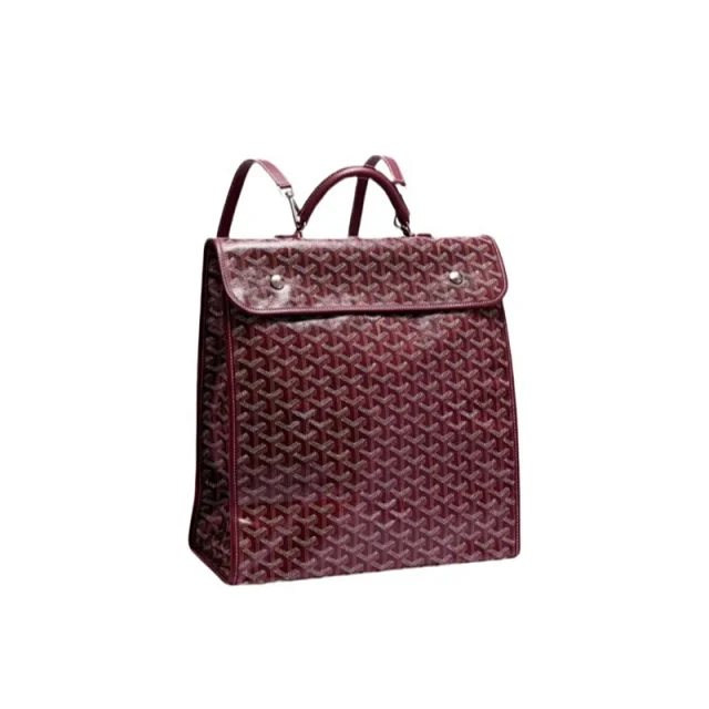 Goyard Backpacks Flap Backpack with Chevron Monogram Canvas product detail image 9