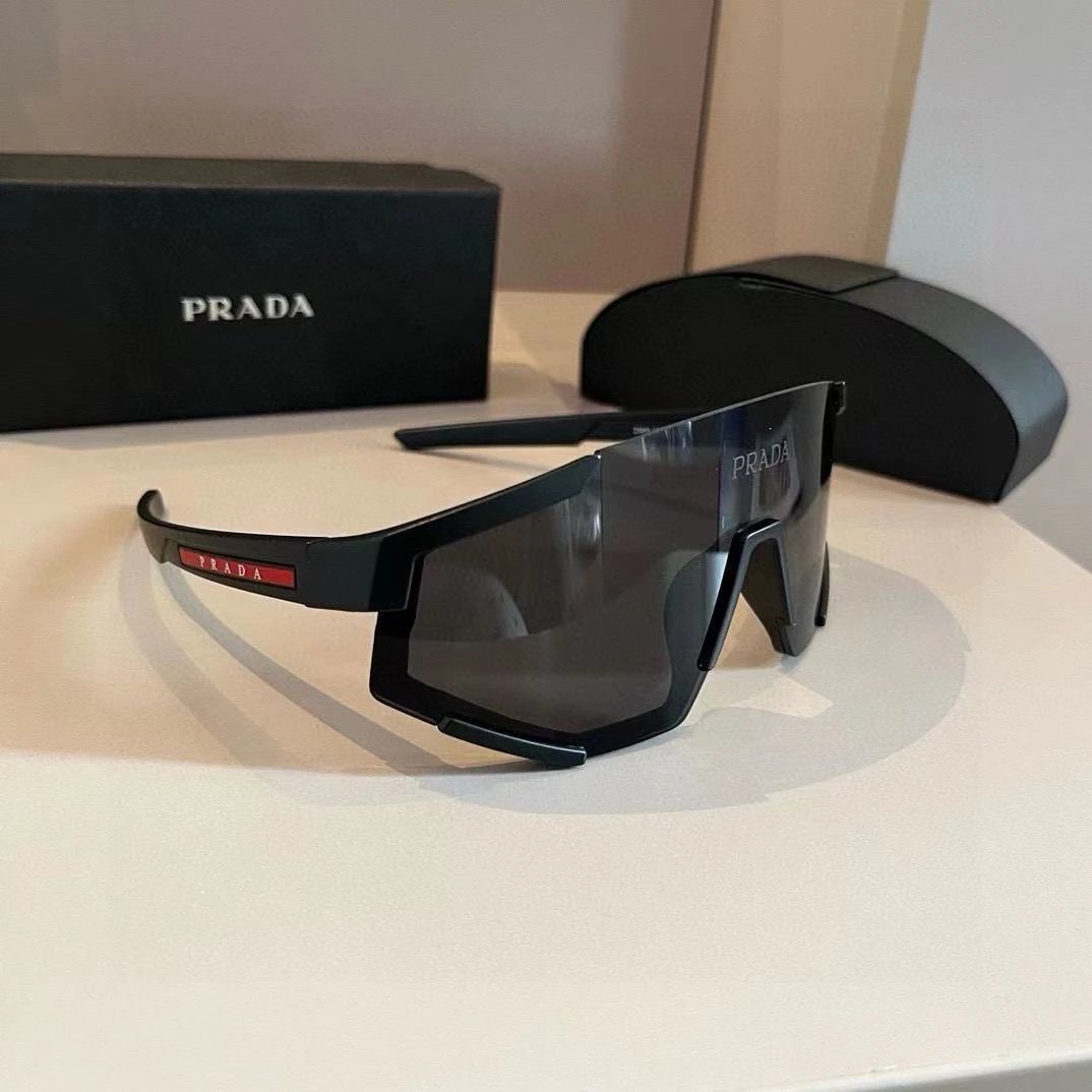 Prada Shield Sunglasses Black - 8