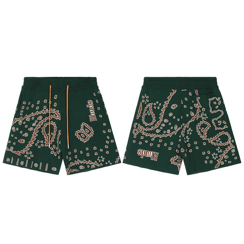 GRA Bandana Print Knit Shorts Black Multicolor - 10