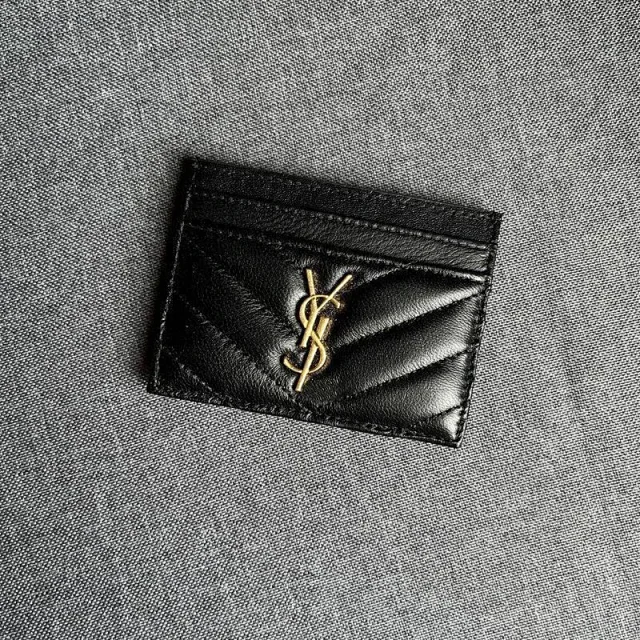 Saint Laurent Wallets & Card Holders Quilted Chevron Monogram Holder product detail image 4