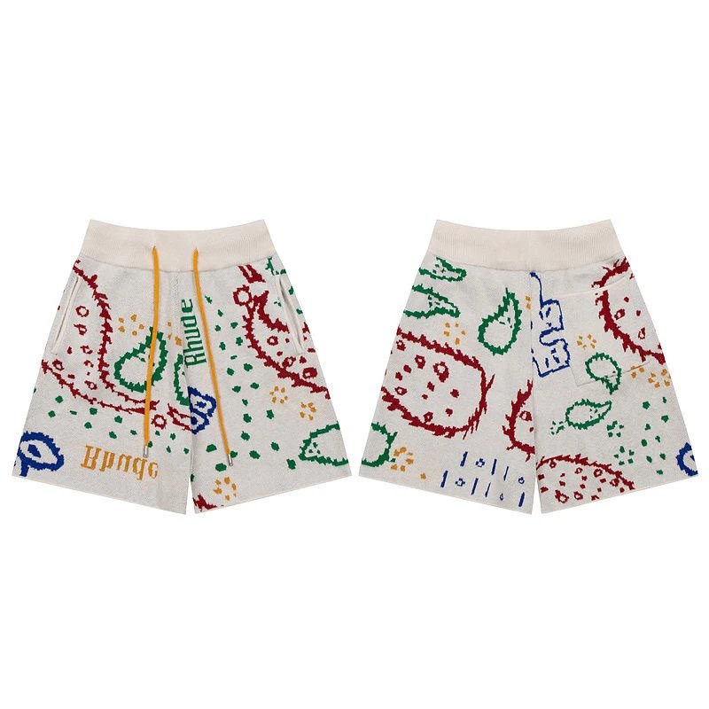 GRA Bandana Print Knit Shorts Black Multicolor - 4