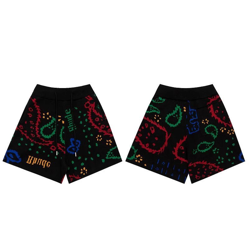 GRA Bandana Print Knit Shorts Black Multicolor - 17