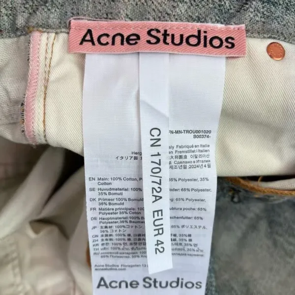 Acne Studios x Custom Chain-Embellished Washed Denim Shorts - 8