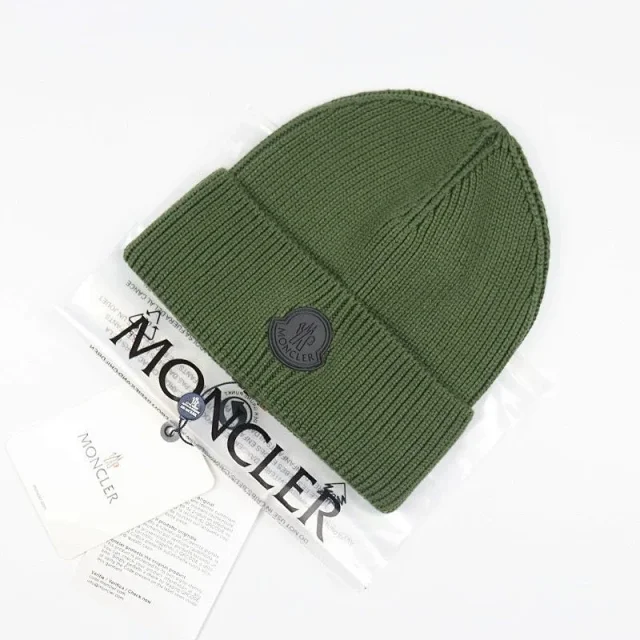 Moncler Hats Rib-Knit Logo Patch Beanie product detail image 5