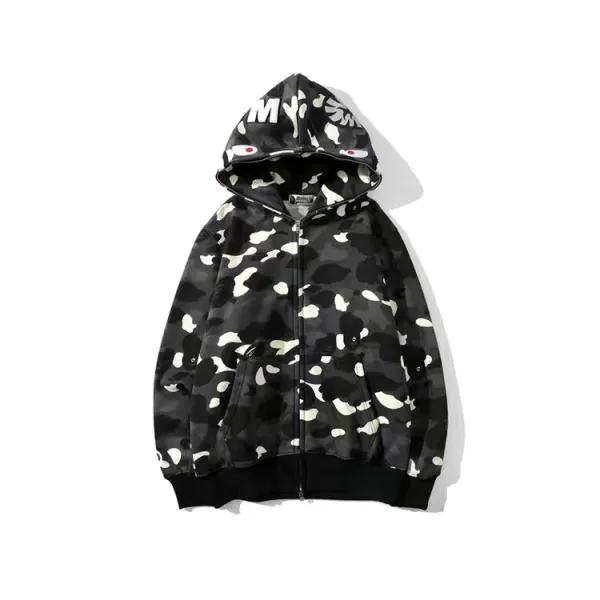 A Bathing Ape ABC Camo Hoodie Black - 1