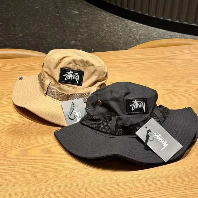 Stüssy Hats Wide-Brim Bucket Hat with Adjustable Webbing Band product detail image 6