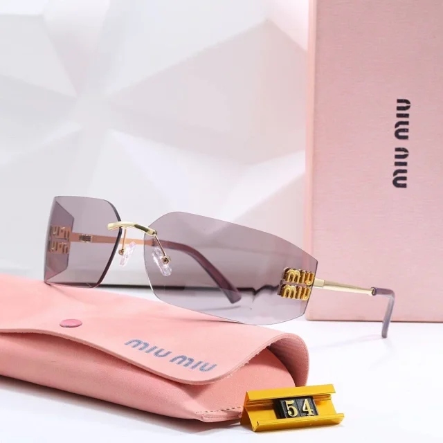 Miu Eyewear Rimless Geometric Sunglasses product detail image 2