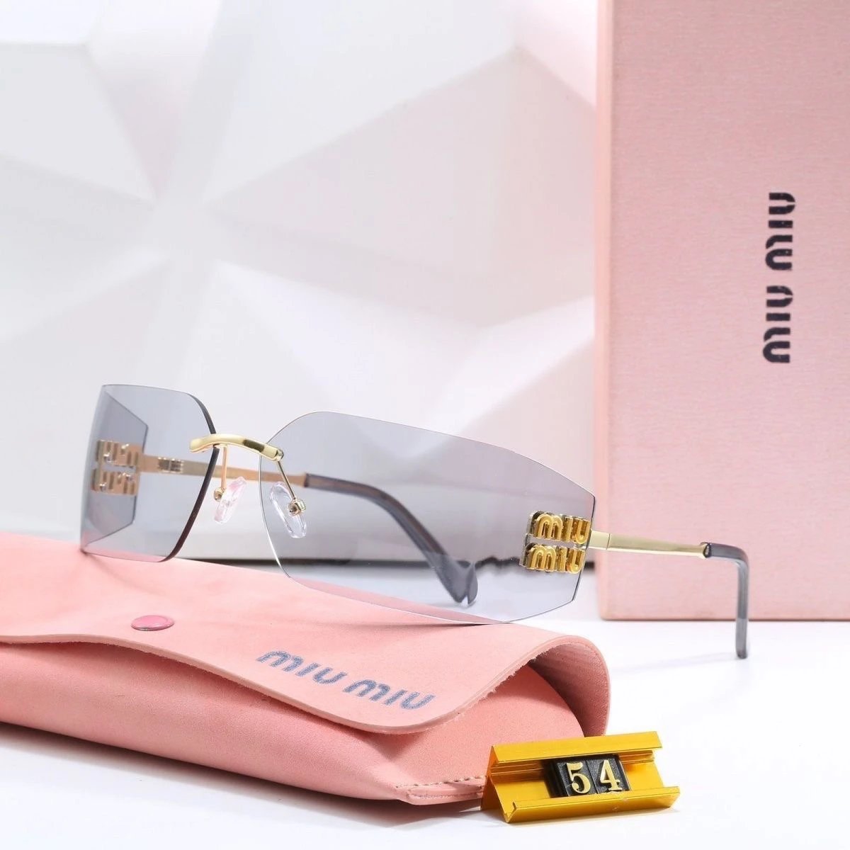 Miu Miu MM0295S Brown Gradient Rimless Sunglasses - 2