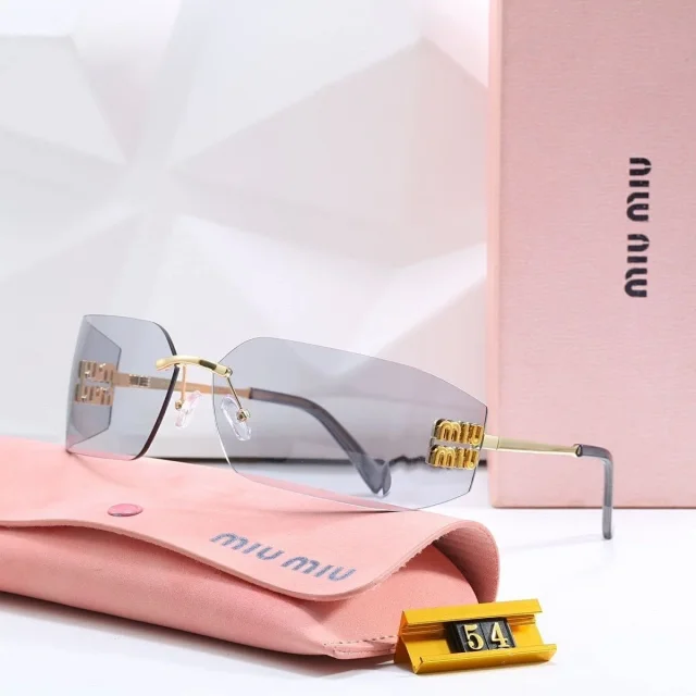 Miu Eyewear Rimless Geometric Sunglasses product detail image 1