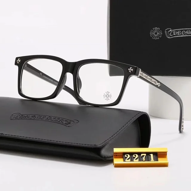 Chrome Hearts Eyewear Square Clear-Lens Eyeglass Frames with Cross Motifs product detail image 3