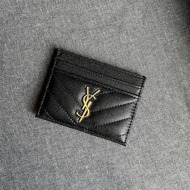 Saint Laurent Wallets & Card Holders Quilted Chevron Monogram Holder product detail image 3