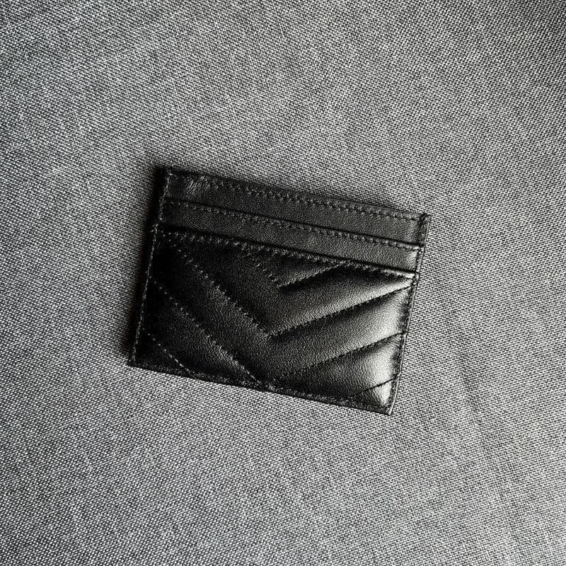 Saint Laurent Monogram Quilted Leather Card Holder Black - 8