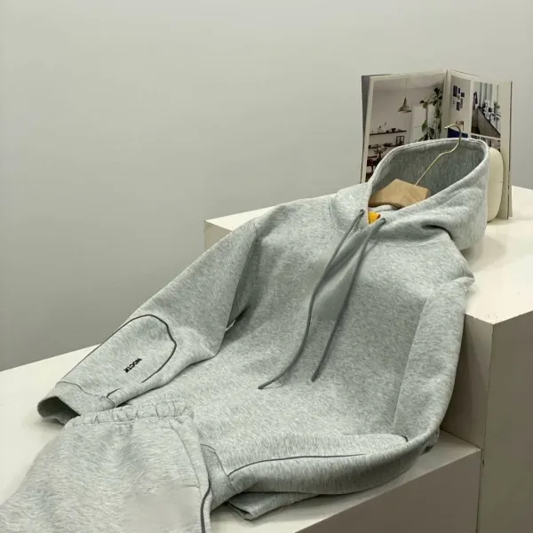 Maison Margiela Replica Hoodie and Sweatpants Set Gray Tracksuit - 1